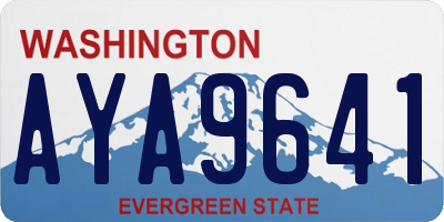 WA license plate AYA9641