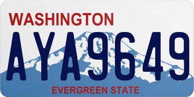WA license plate AYA9649