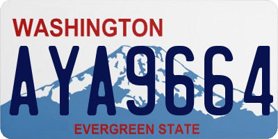 WA license plate AYA9664