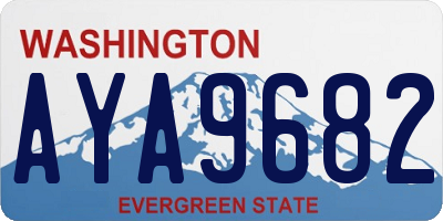 WA license plate AYA9682