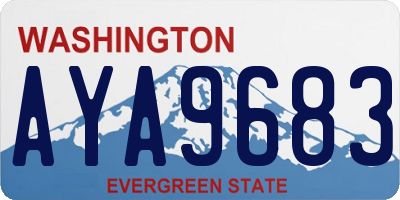 WA license plate AYA9683