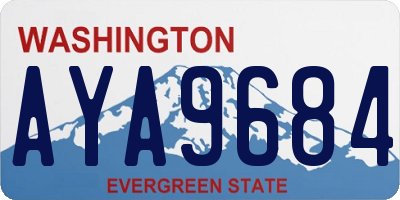 WA license plate AYA9684