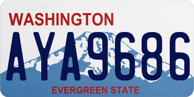 WA license plate AYA9686