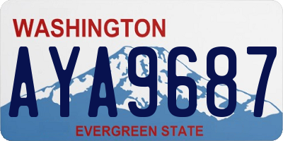 WA license plate AYA9687