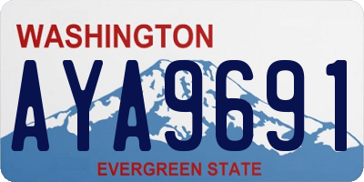 WA license plate AYA9691
