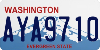 WA license plate AYA9710