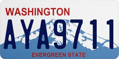 WA license plate AYA9711
