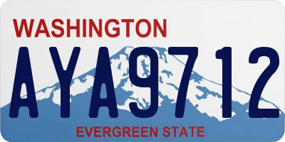 WA license plate AYA9712