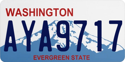 WA license plate AYA9717