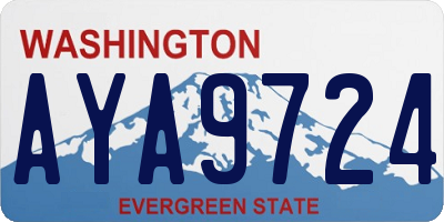 WA license plate AYA9724