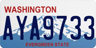 WA license plate AYA9733