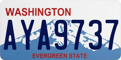 WA license plate AYA9737