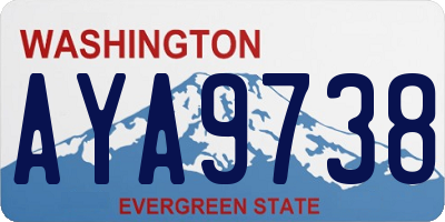 WA license plate AYA9738