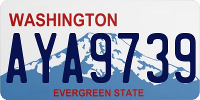 WA license plate AYA9739