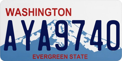 WA license plate AYA9740