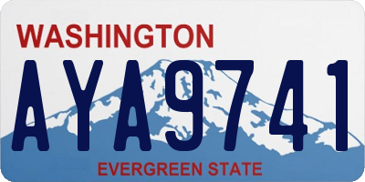 WA license plate AYA9741