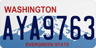 WA license plate AYA9763