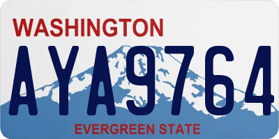 WA license plate AYA9764