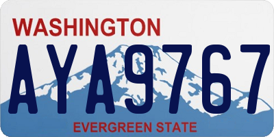 WA license plate AYA9767