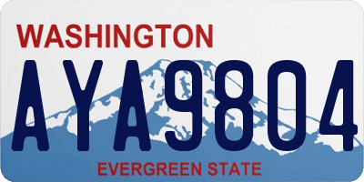 WA license plate AYA9804