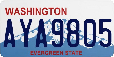 WA license plate AYA9805