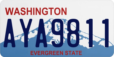 WA license plate AYA9811