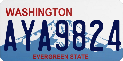 WA license plate AYA9824