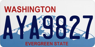 WA license plate AYA9827