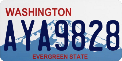 WA license plate AYA9828