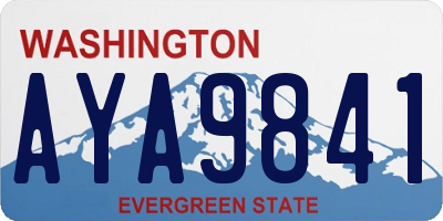WA license plate AYA9841