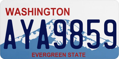 WA license plate AYA9859