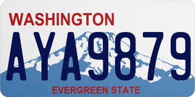 WA license plate AYA9879