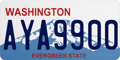 WA license plate AYA9900