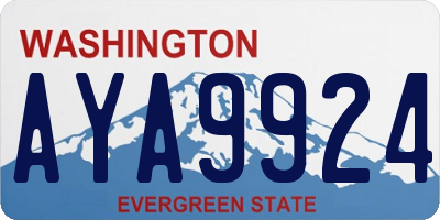 WA license plate AYA9924