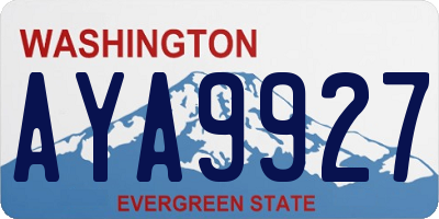 WA license plate AYA9927