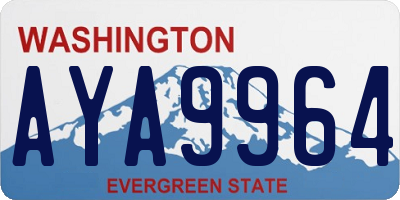 WA license plate AYA9964