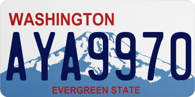 WA license plate AYA9970
