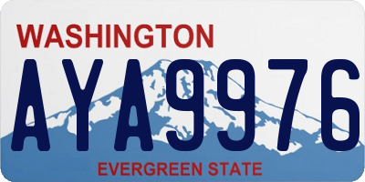 WA license plate AYA9976
