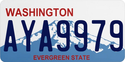 WA license plate AYA9979