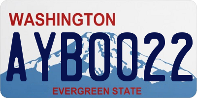 WA license plate AYB0022