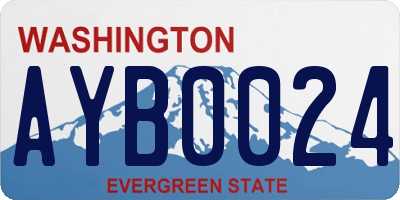 WA license plate AYB0024