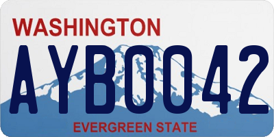 WA license plate AYB0042