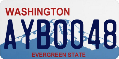 WA license plate AYB0048