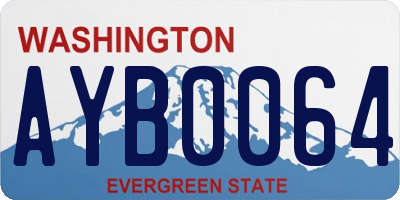 WA license plate AYB0064
