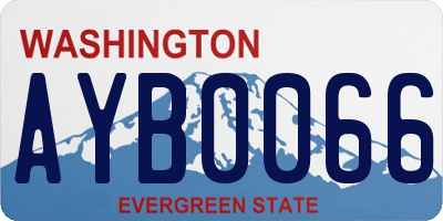 WA license plate AYB0066