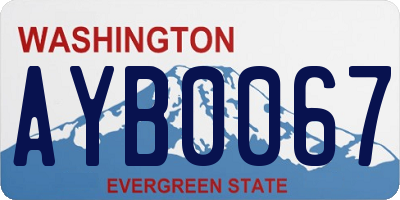 WA license plate AYB0067