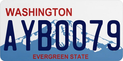 WA license plate AYB0079