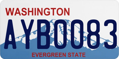 WA license plate AYB0083
