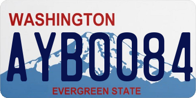 WA license plate AYB0084