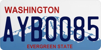 WA license plate AYB0085